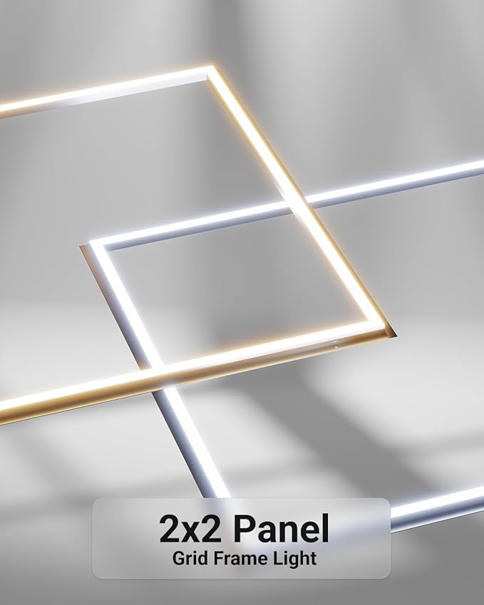 Sunco 12 Pack 2x2 Edge-Lit Frame LED Panel Lights, Drop Ceiling Flat Light