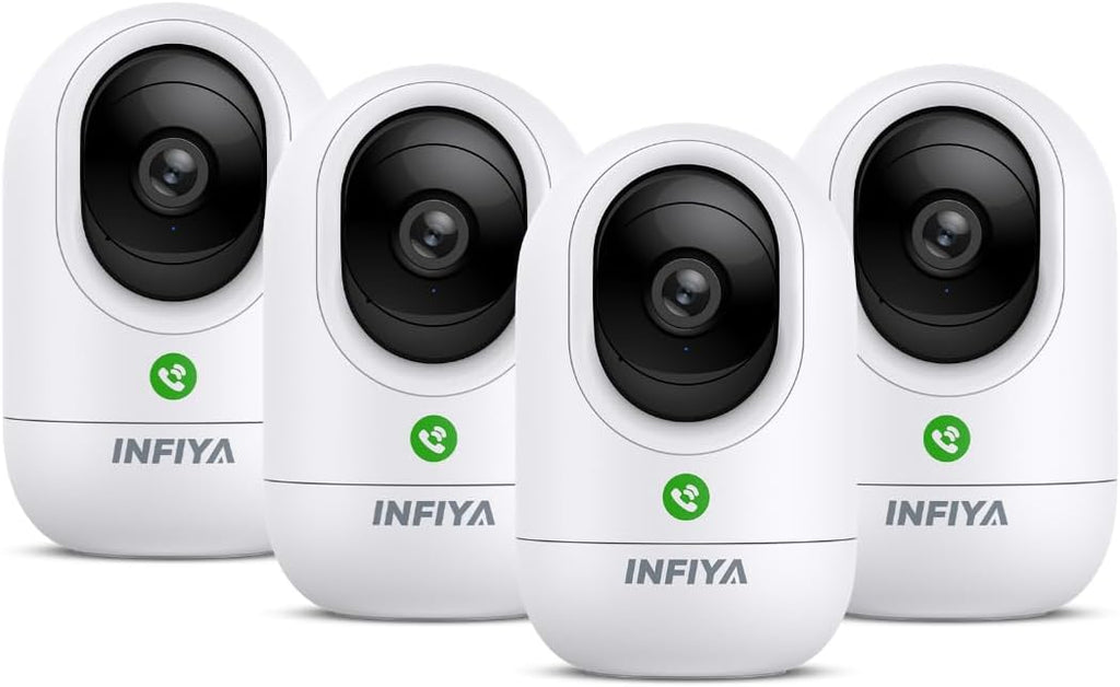INFIYA 360 Cameras for Home Security-Indoor Camera Monitoring Baby/Nanny (4Pack)