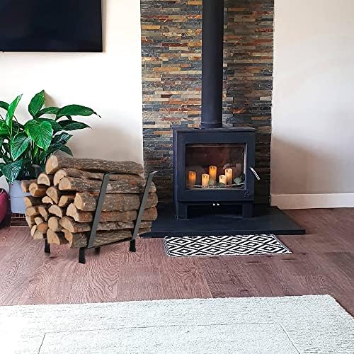 GREEN PARTY 20 Inch Firewood Rack Indoor/Outdoor Metal Firewood Log Holder