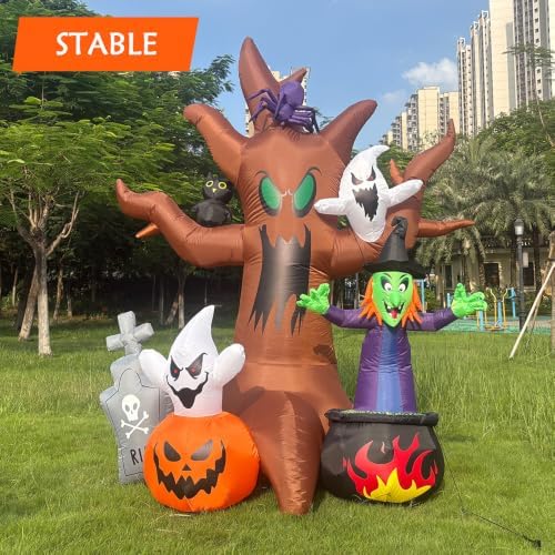 8 FT Halloween Inflatable Spooky Tree Yard Decoration