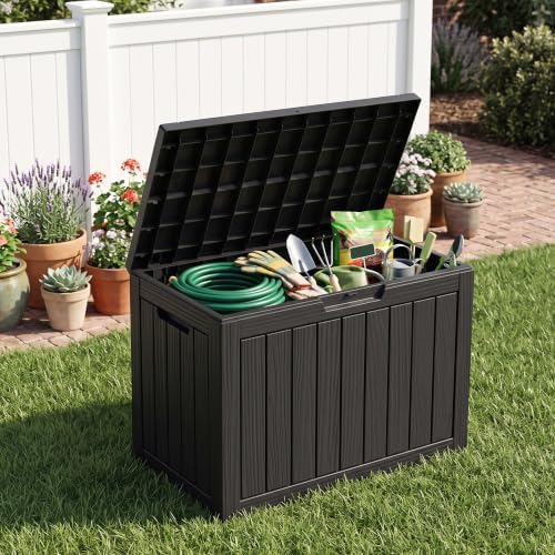 EasyUp 50 Gallon Outdoor Storage Box Waterproof Lockable Deck Boxes