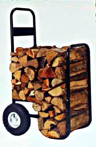firewood hand truck caddy - with cover, close-up detail