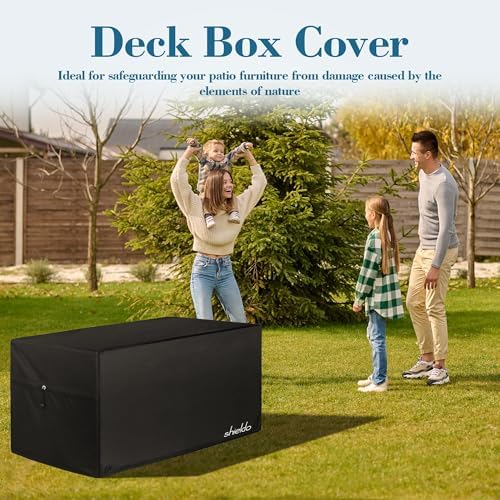 Deck Box Cover, Waterproof 600D Oxford, 62 x 28 x 25 in