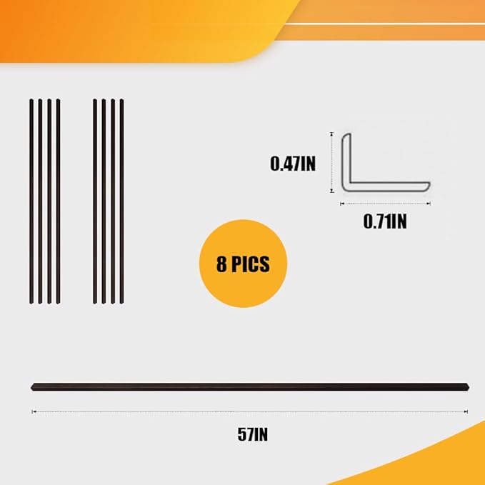 OUZUGIE 8-Pack 57 Inches, WPC Slat Wall Panel Trim, Corner Guard