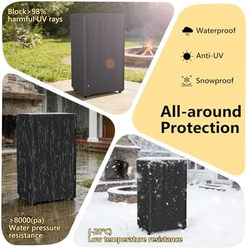 AKEfit 2ft Firewood Racks Cover,Heavy Duty Waterproof Outdoor Logs Holder Stand Cover with Velcro-Black