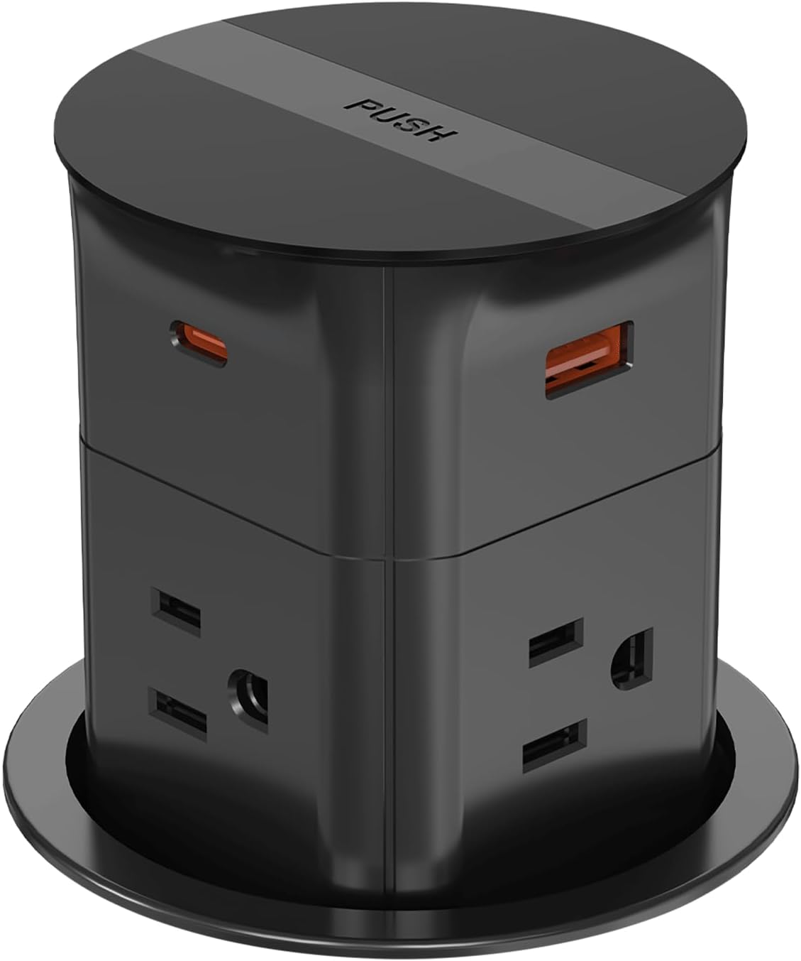 Pop up Outlet for Countertop, PD 20W USB C Fast Charging, 3.15" Desk Grommet