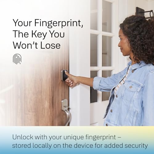Yale Assure Lock 2 Touch Deadbolt, Satin Nickel Keyless Entry Door Lock with Touch Digital Keypad and Fingerprint Scanner, (No Wi-Fi), YRD450-F-BLE-619