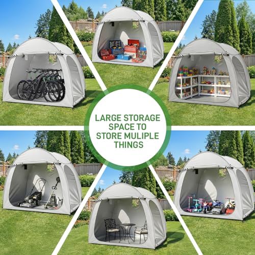 Outvita Portable Bike Tent Cover for 4-5 Bicycles, Garden Tools
