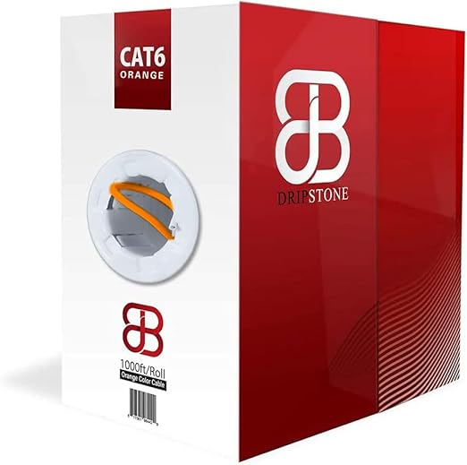 Dripstone CAT6 Ethernet Cable 1000ft Bulk Network LAN Wire 23AWG Solid UTP