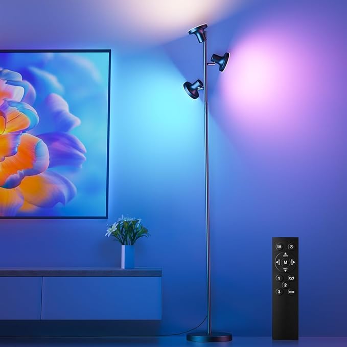 SIBRILLE RGB Floor Lamp, 36W Bright LED Standing Lamp