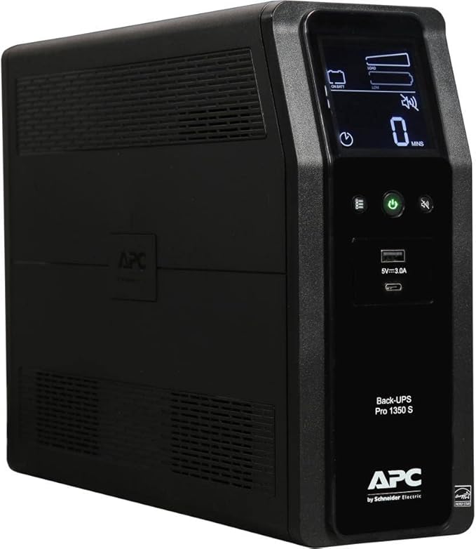 APC Sinewave UPS Back-UPS Pro, 1350VA Battery Backup & Surge Protector