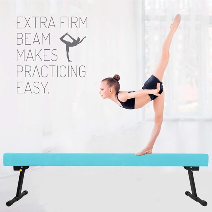 Adjustable&Foldable Gymnastics Balance Beam, 6FT/8ft High-Low Level Floor