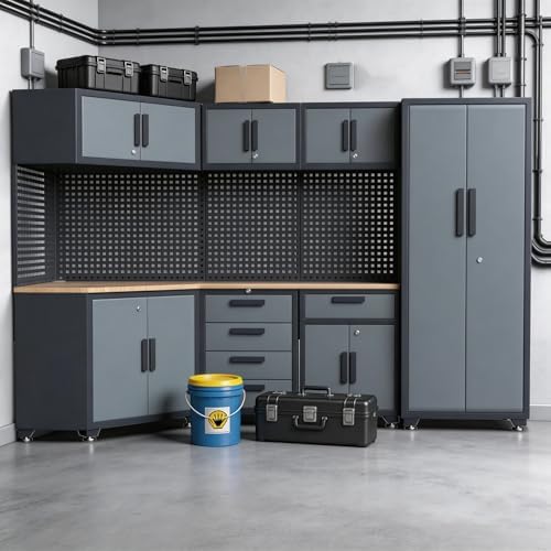 16PCS Garage Storage Cabinet System