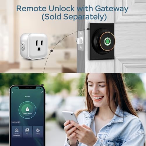 GeekTale Fingerprint Deadbolt with App, Smart Deadbolt Lock