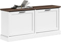 SoBuy Narrow Shoe Bench with Flip Drawers