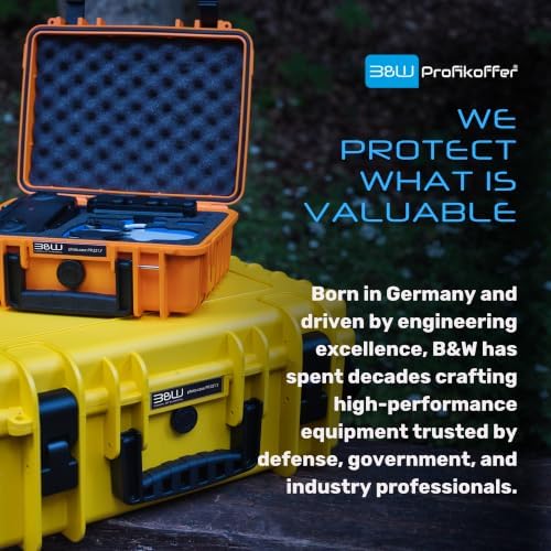 B&W INTERNATIONAL Jet 5000 Outdoor Tool Case with Pocket Tool Boards, Black