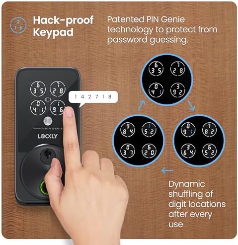 Lockly Secure Pro Zeno Wi-Fi Deadbolt Smart Lock with Apple Home Key