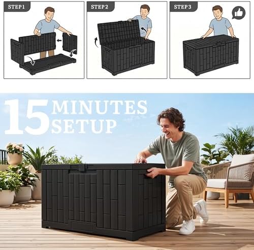 YITAHOME 60 Gallon Outdoor Storage Box