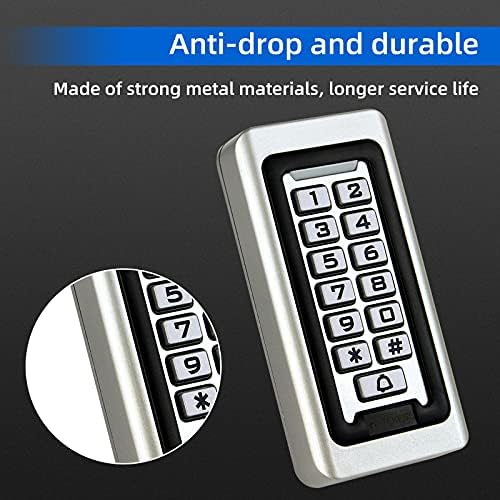 Retekess T-AC03 Security Access Control Keypad,RFID Keypad,Door Access Control,Stand-Alone Keypad,2000 Users,Wiegand 26-bit,Support Proximity RFID Card (Pack of 2)