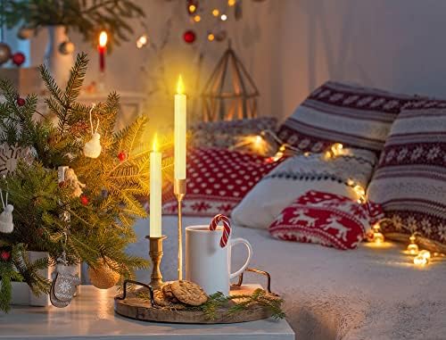 Window Candles Flickering Battery Operated with Remote and Timer, 9 Pack Elec...
