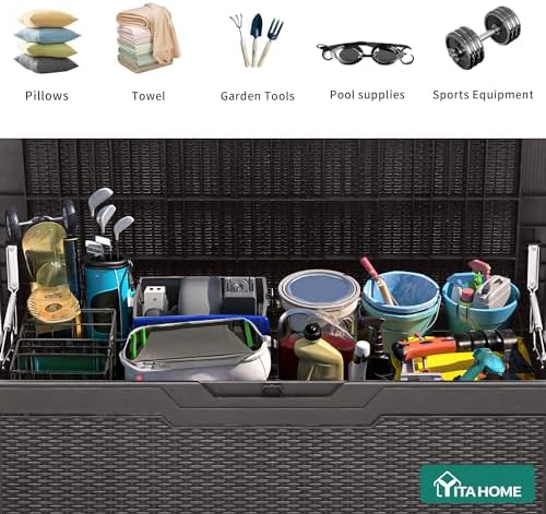 YITAHOME 100 Gallon Resin Deck Box