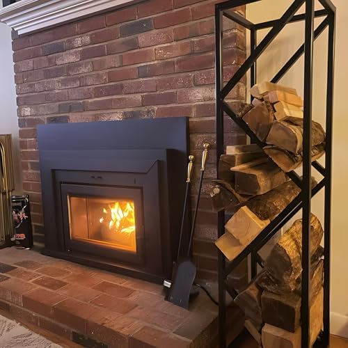 Yohsnor 46x12in Indoor Firewood Rack,Multiple Storage Zones for Fire Pits
