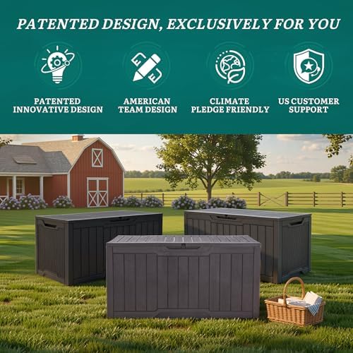 YITAHOME 100 Gallon Large Outdoor Deck Box