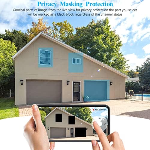 oossxx 5mp security wireless camera system outdoor exterior, view 9