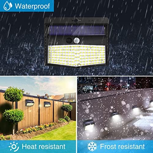 peasur solar motion sensor outdoor light 10pack, 138, side view