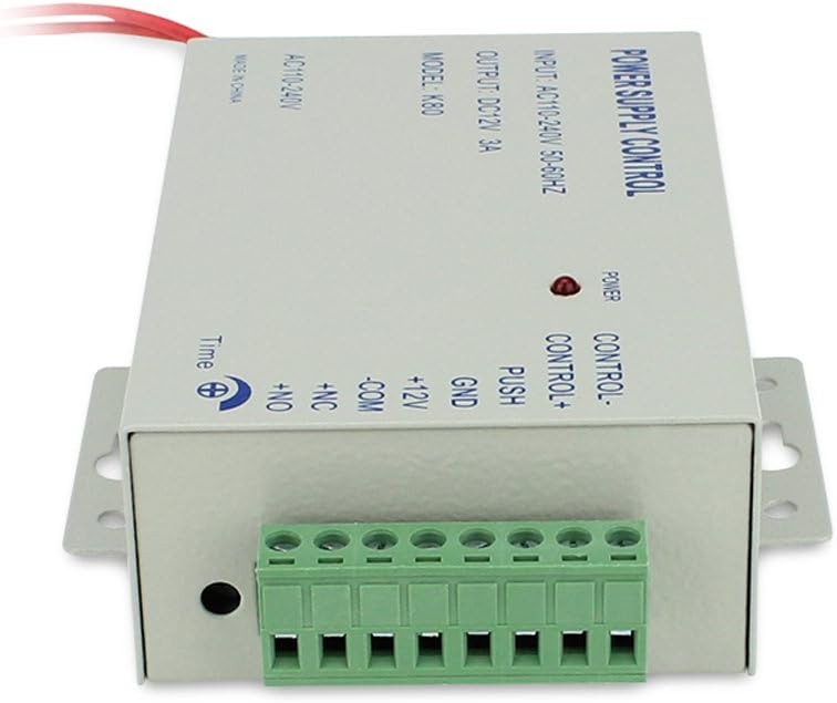 MENGQI-CONTROL Full Kits Biometric Fingerprint RFID Password Access Control Systems + 600lbs Force Electric EM Magnetic Lock +110V Power Supply+10 Cards and Key Fobs