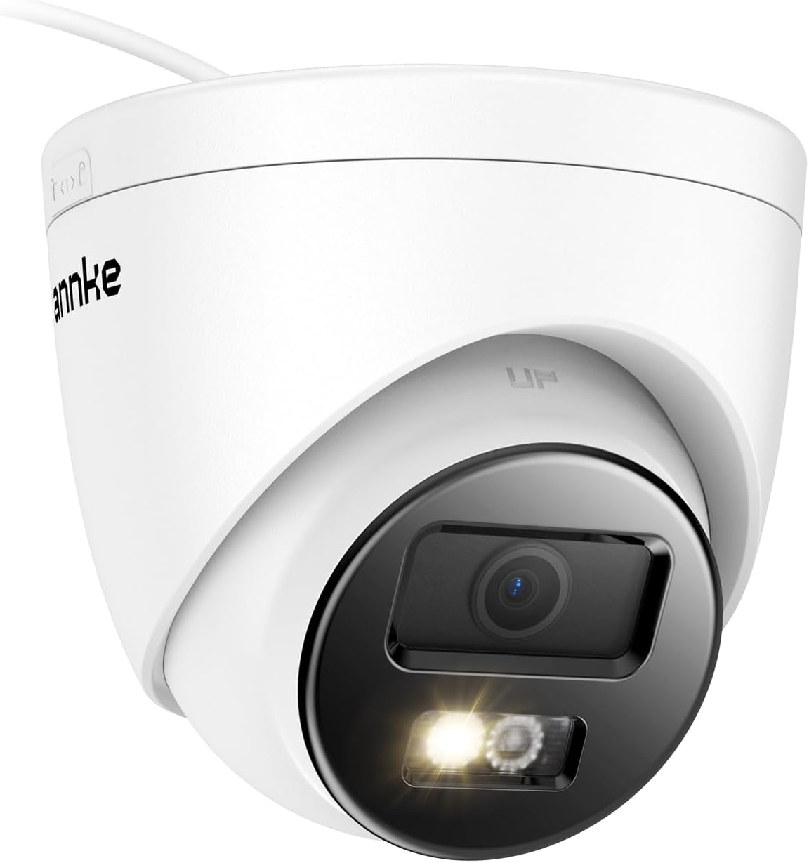 ANNKE 4K/8MP Dome PoE Security Camera Outdoor, Color Night Vision, White
