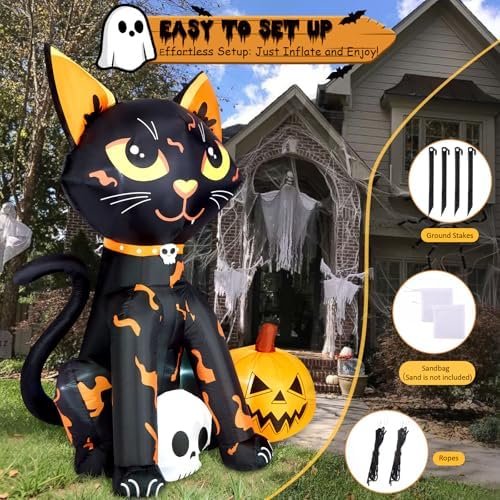 CAMULAND 5FT Halloween Decorations Outdoor, with Built-in LED Lights
