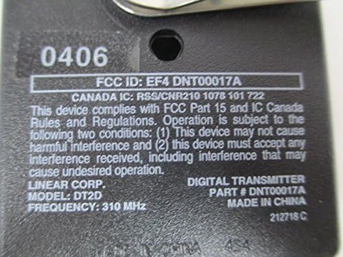 new linear dnt00017a dt2d delta remote transmitter garage on a desk or shelf