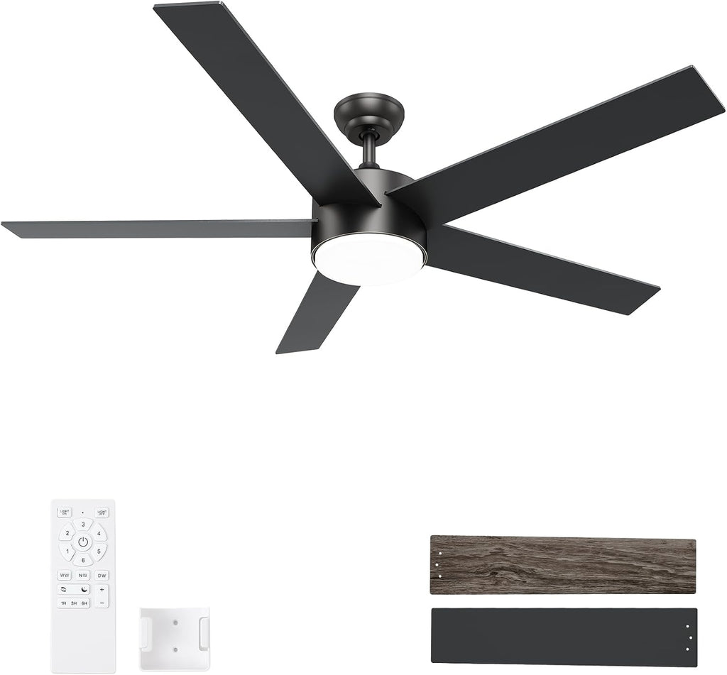 POCHFAN 60 Inch Black Ceiling Fans