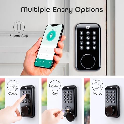 Geeni Keyless Entry Smart Deadbolt Lock with Keypad, Auto Lock, 2 Keys