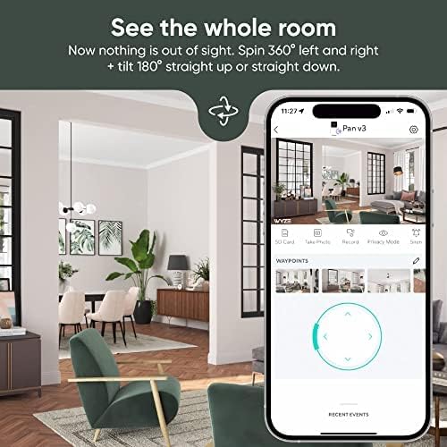WYZE Cam Pan v3 Indoor/Outdoor IP65-Rated 1080p Pan/Tilt/Zoom Wi-Fi Smart Home