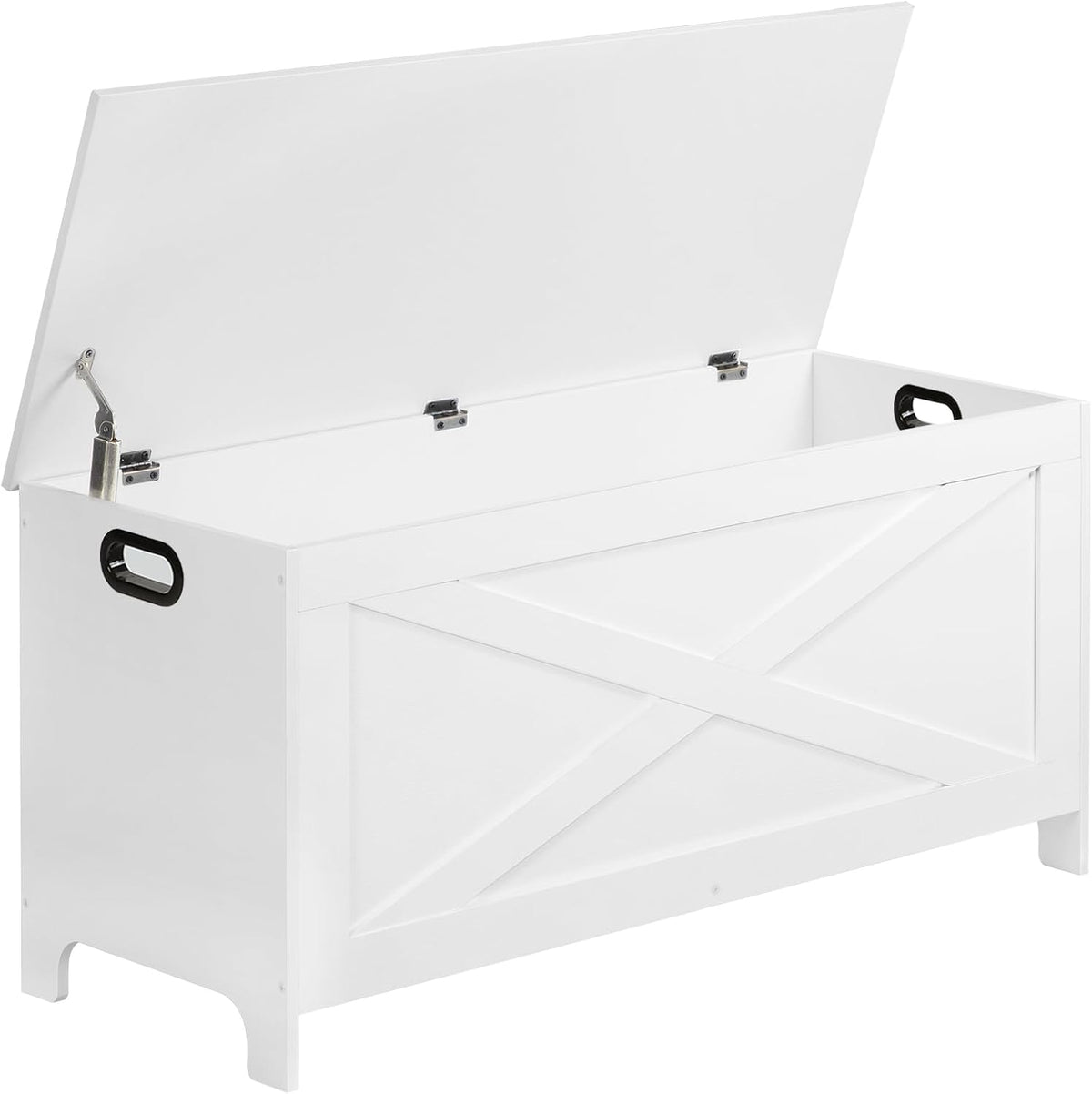 MAHANCRIS 39.4" Storage Chest with Lid, Storage Bench with Safety Hinges