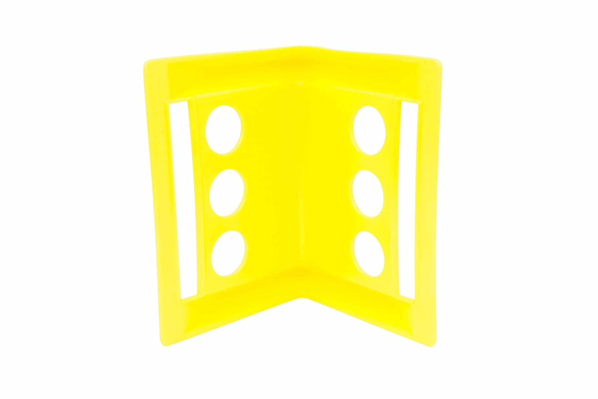 Mytee Products Flatbed Edge Protectors Kit - 20 Pack Yellow Plastic Corner Protectors (4" x 6") & 20 Pack Blue Plastic Corner Protectors (4" x 10") with Carrying Bag