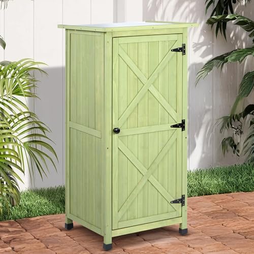 4x2 FT Wooden Outdoor Storage Cabinet
