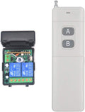 dc 12v Wireless Remote Control Switch 2-Channel Remote Control 2000 Meters Long Distance dc Access Control Remote Control Switch Farm Agriculture Switch Relay Output Water Pump Motor Lighting