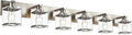 WINSHEN 6-Lights Brushed Nickel Bathroom Light Fixture Over Mirror, Modern Wall