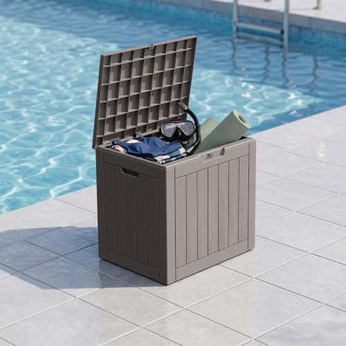 Outdoor Storage Box Waterproof, 32 Gallon Deck Box for Patio Storage