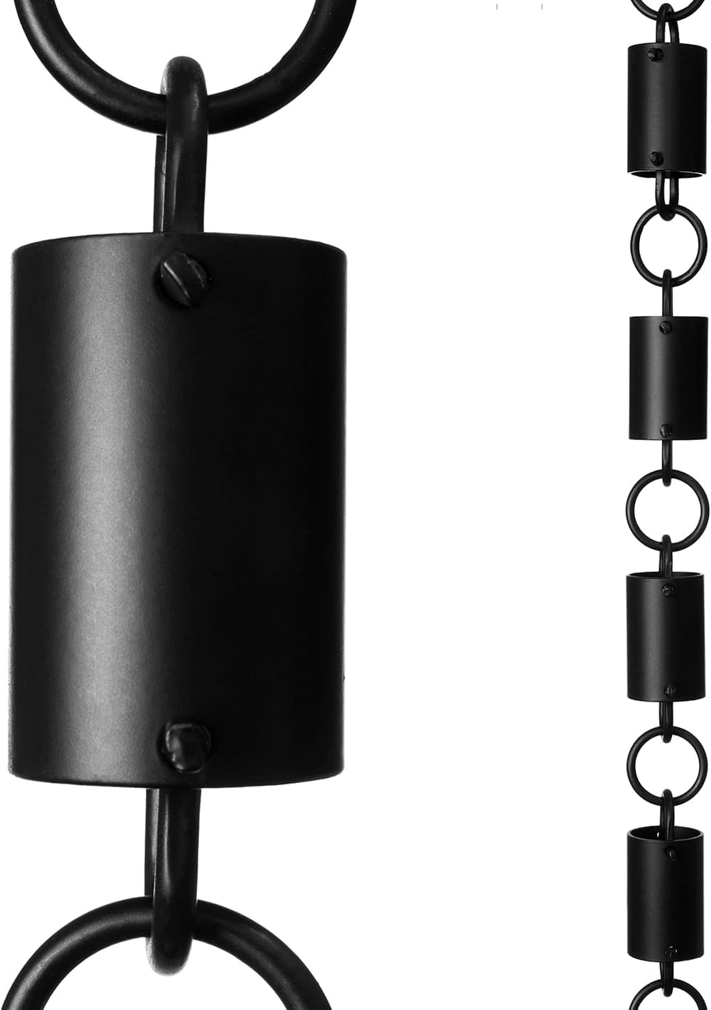 Monarch Rain Chains Aluminum Cylinder Rain Chains for Gutters – 8.5 ft Decora...