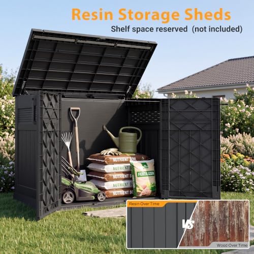Outdoor Storage Box & Cabinet 51 Cu Ft, Garden Patio Storage Box
