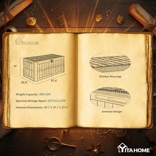 YITAHOME 110 Gallon Outdoor Deck Box