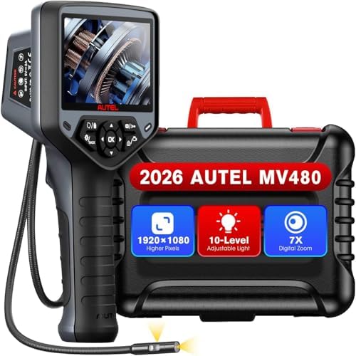 autel maxivideo mv480 inspection camera, 1080p hd industrial shown in use