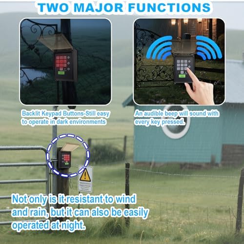 gh ost gate opener keypad axwk wireless waterproof, side view