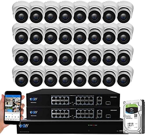 gw security 32 channel security camera system, 6k shown in use