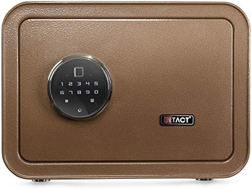 Eylar Intact Compact Quick Access Biometric Fingerprint Gun Safe With Nex-Gen Full Keypad Module Wide Bronze