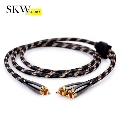 SKW RCA Y Splitter Cable 1 Male to 2 Male Subwoofer Cord, BG Series Ultra-high